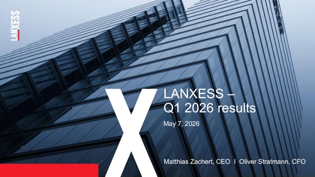 LANXESS Aktiengesellschaft 2026 Q1 - Results - Earnings Call ...