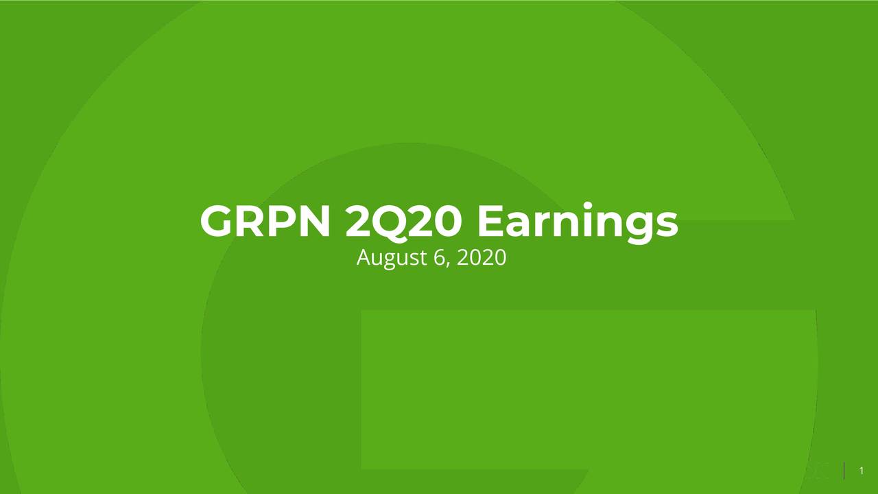 Groupon, Inc. 2020 Q2 Results Earnings Call Presentation (NASDAQ