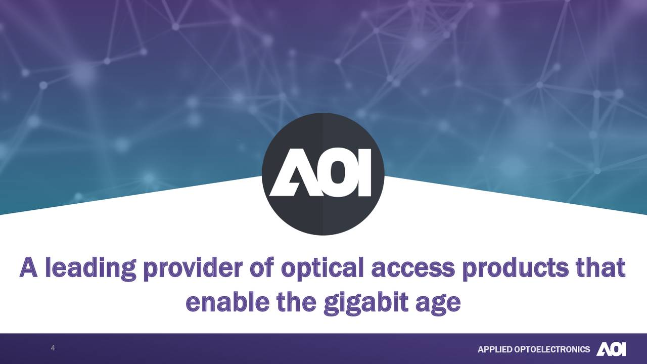 Applied Optoelectronics, Inc. 2020 Q3 Results Earnings Call