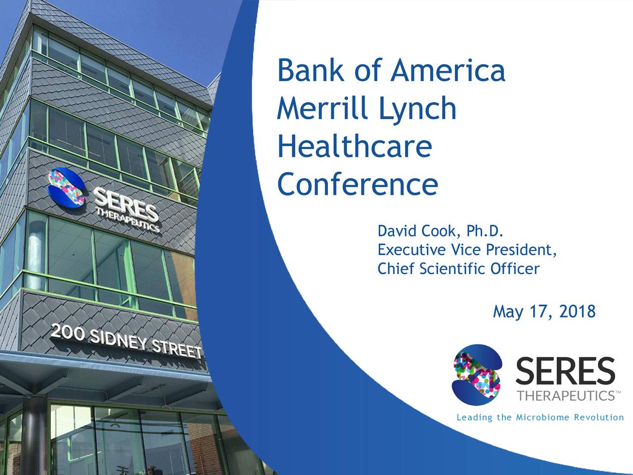 Seres Therapeutics (MCRB) Presents At Bank of America Merrill Lynch
