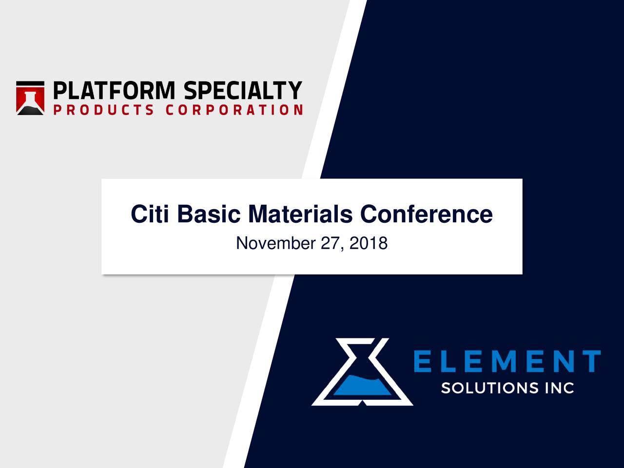 Platform Specialty Products (PAH) To Present At Citi Basic Materials