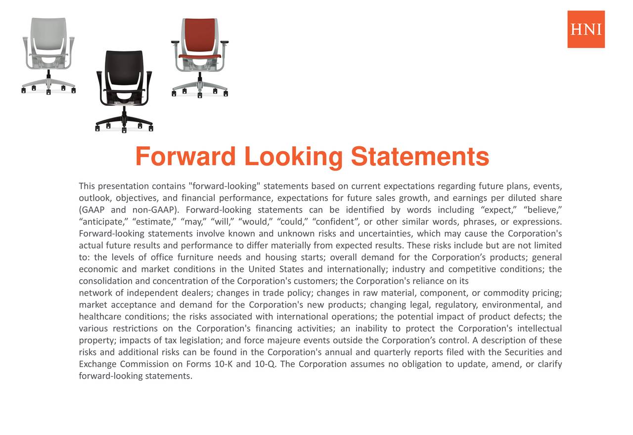Forward Looking Statements