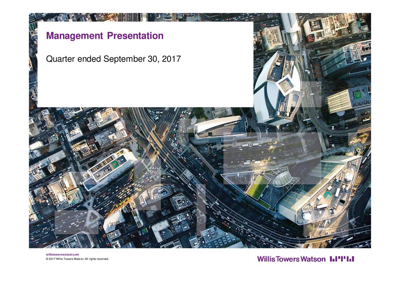 Willis Towers Watson Public Limited 2017 Q3 Results Earnings Call