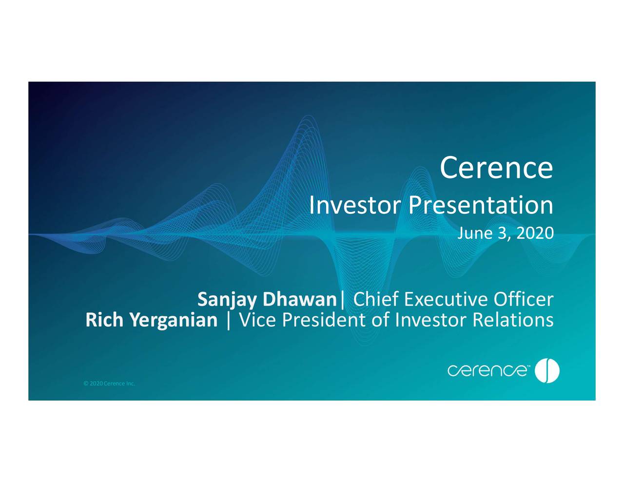 Cerence (CRNC) Investor Presentation - Slideshow (NASDAQ:CRNC ...