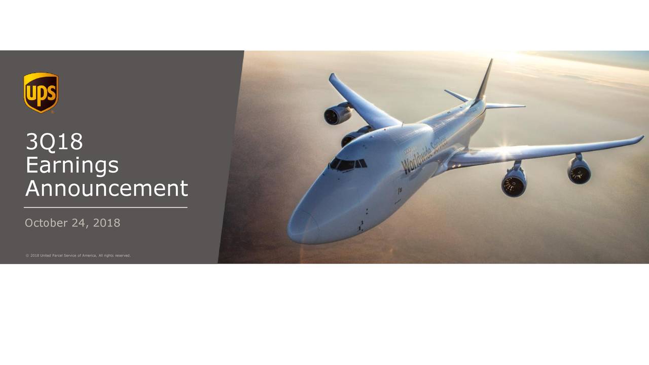 united parcel service inc 2018 q3 results earnings call slides united parcel service phone number