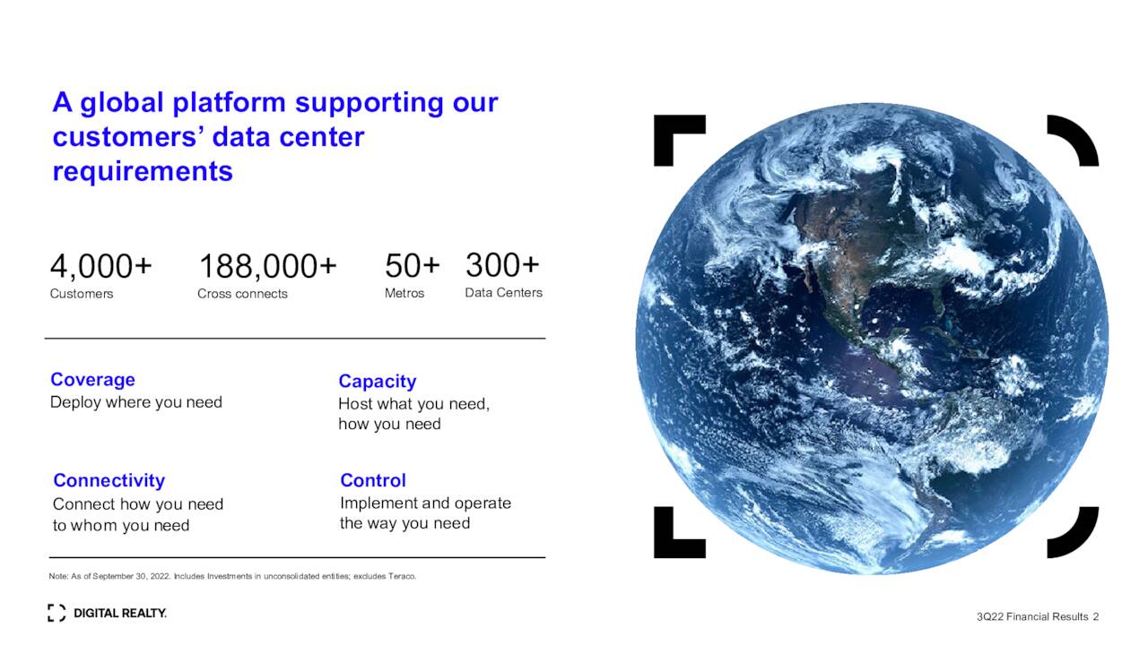 Digital Realty Trust, Inc. 2022 Q3 Results Earnings Call