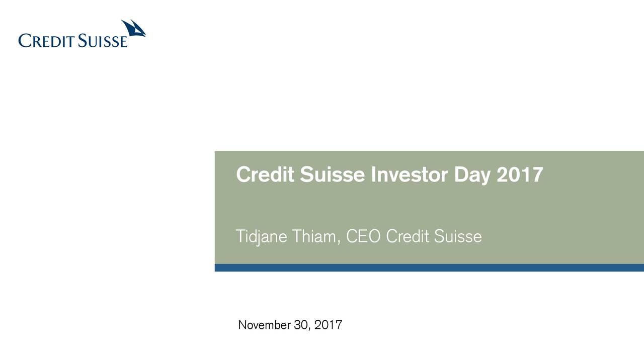 investor day presentation credit suisse