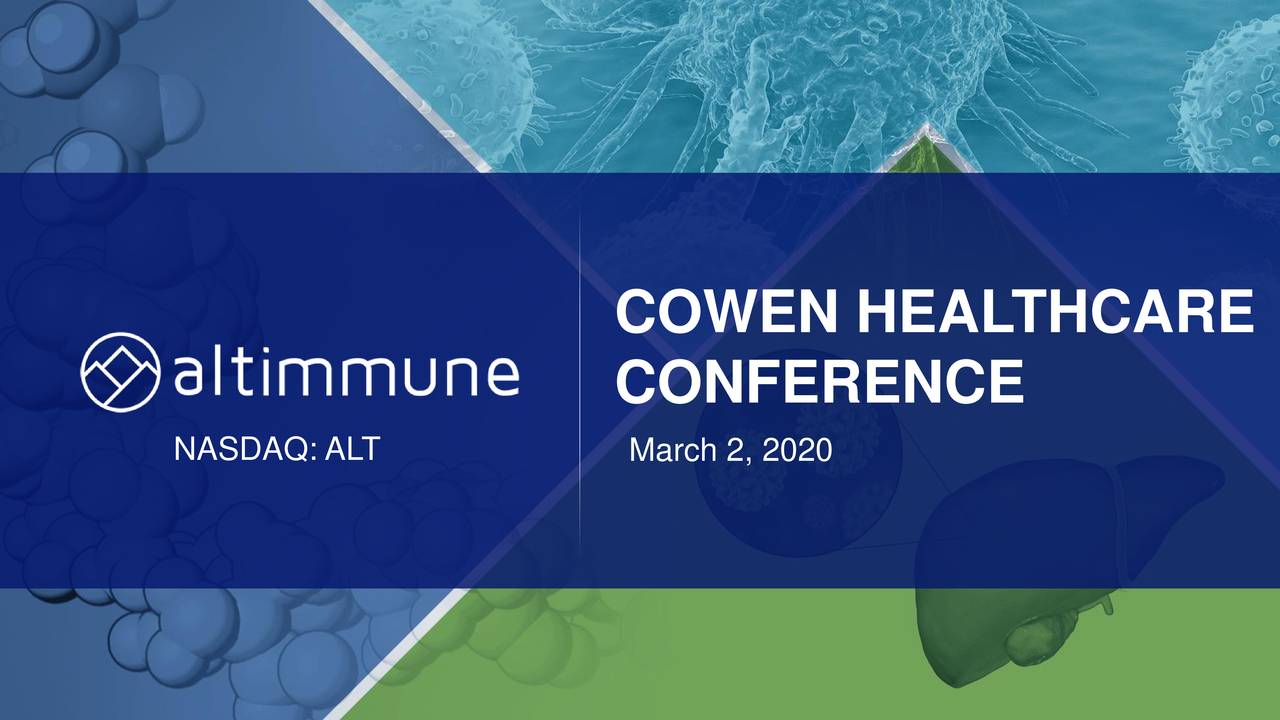 Altimmune (ALT) Presenta At Cowen Health Care Conference Slideshow