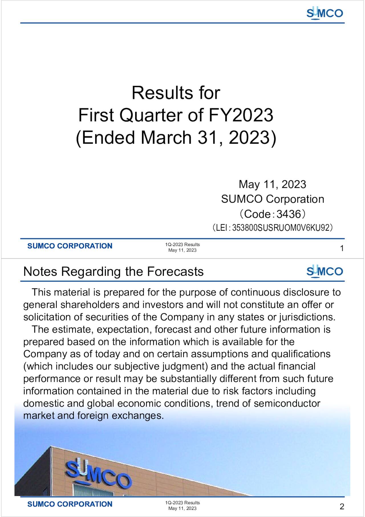 Results for