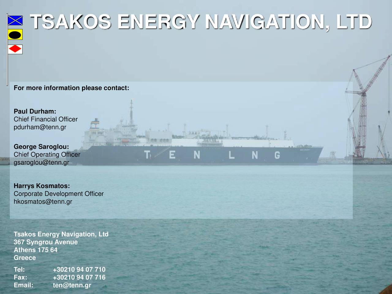 Tsakos Energy Navigation Limited 2020 Q2 - Results - Earnings Call ...