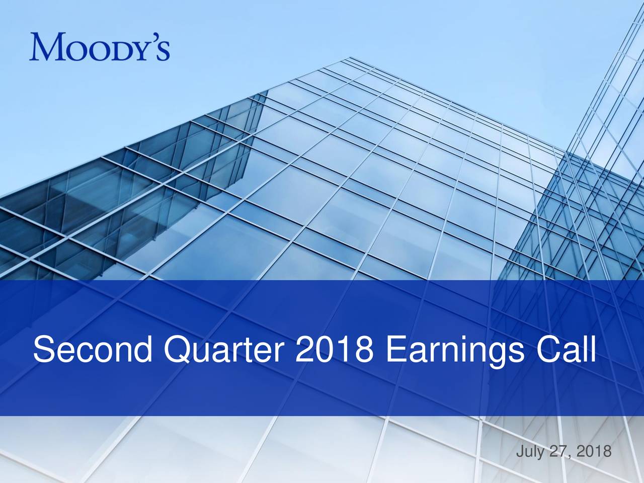 Moody's Corporation 2018 Q2 Results Earnings Call Slides (NYSEMCO
