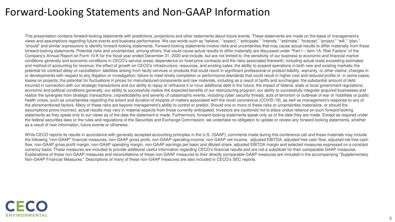 Forward-Looking Statements and Non-GAAP Information