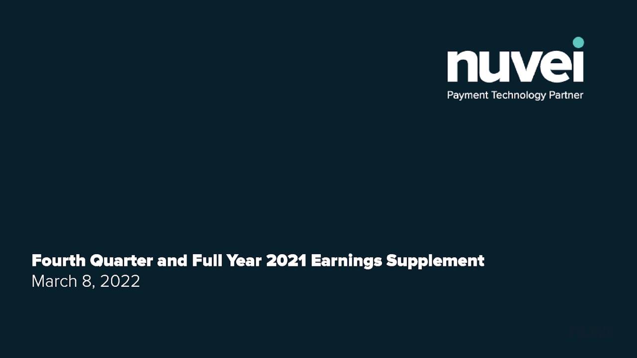 Nuvei Corporation 2021 Q4 Results Earnings Call Presentation