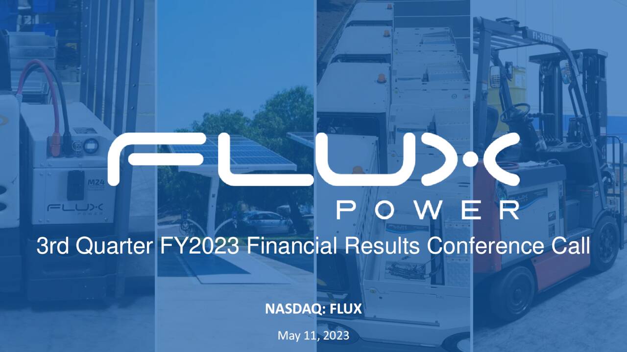 Flux Power Holdings, Inc. 2023 Q3 Results Earnings Call