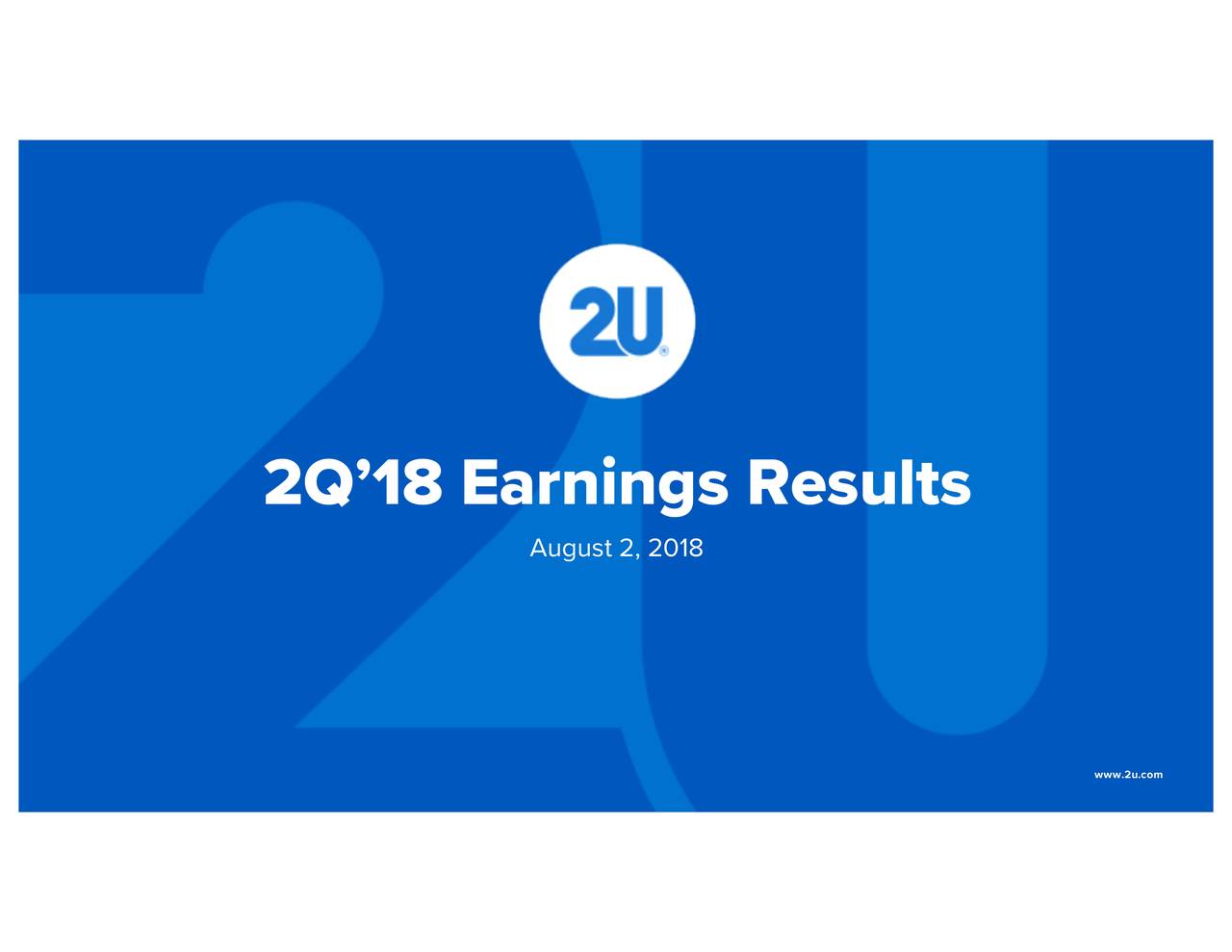 2Q’18 Earnings Results