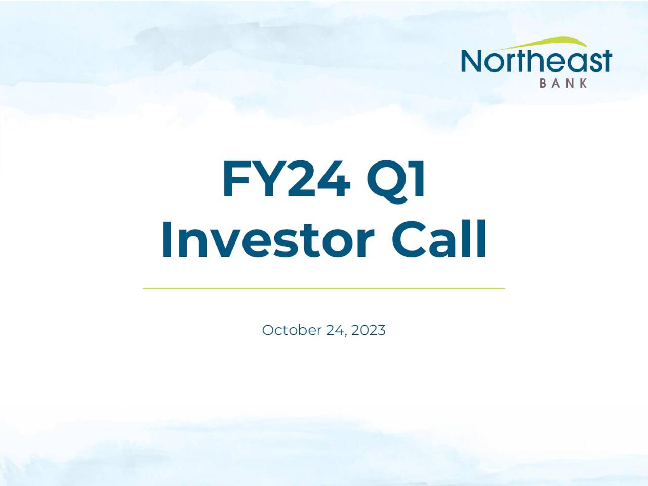 Northeast Bank 2024 Q1 - Results - Earnings Call Presentation (NASDAQ ...