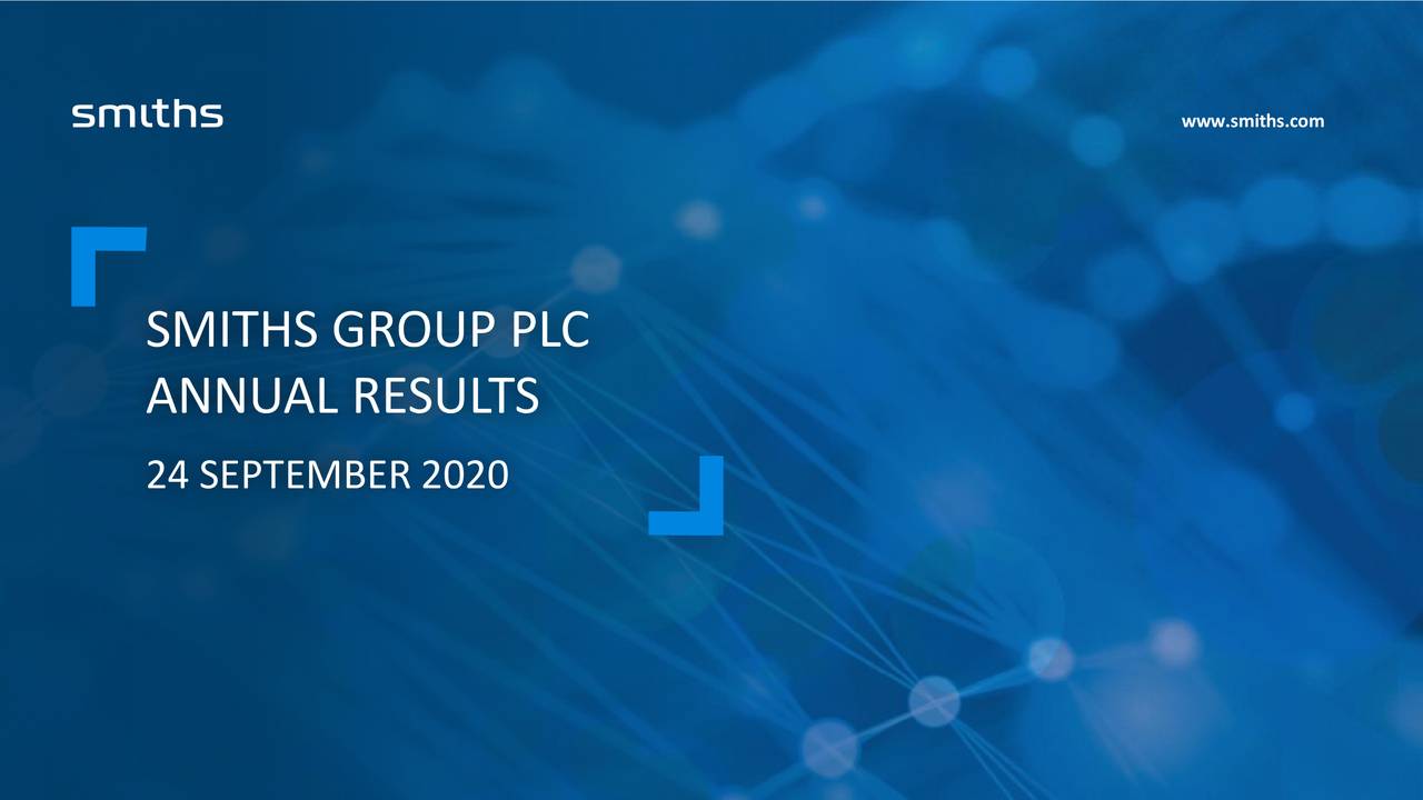 Smiths Group plc 2020 Q4 Results Earnings Call Presentation