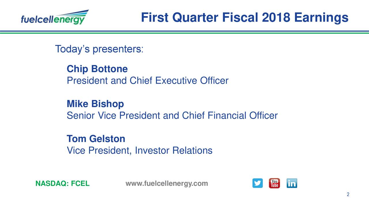 First Quarter Fiscal 2018 Earnings