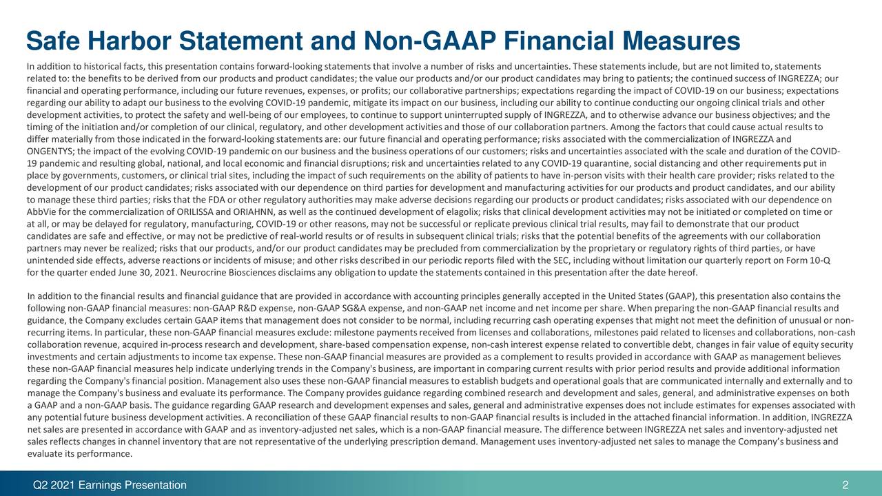 Safe Harbor Statement and Non-GAAP Financial Measures