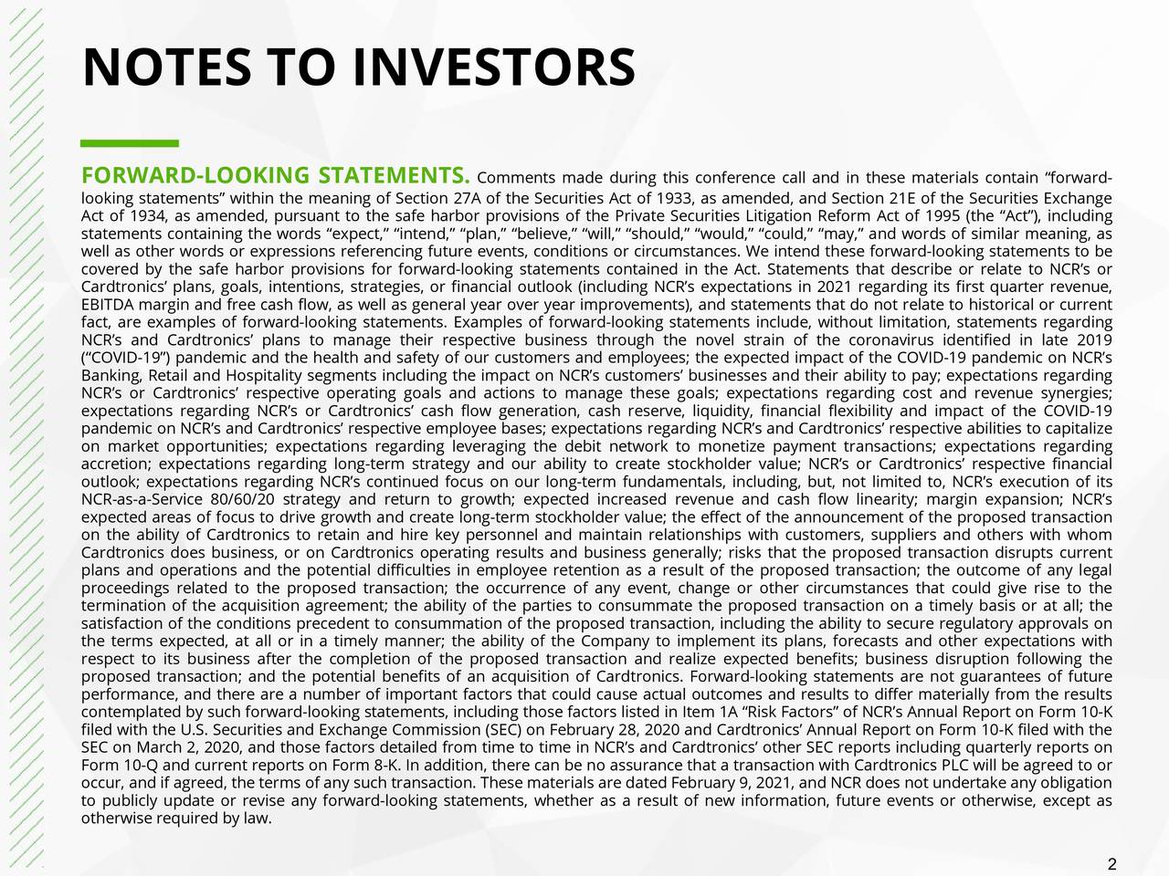 Ncr Corporation 2020 Q4 Results Earnings Call Presentation Nyse