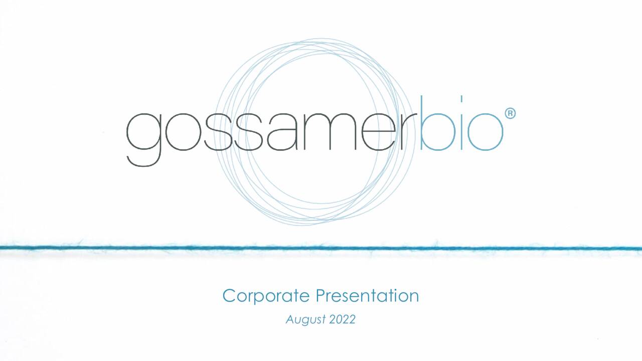 Gossamer bio inc что за компания