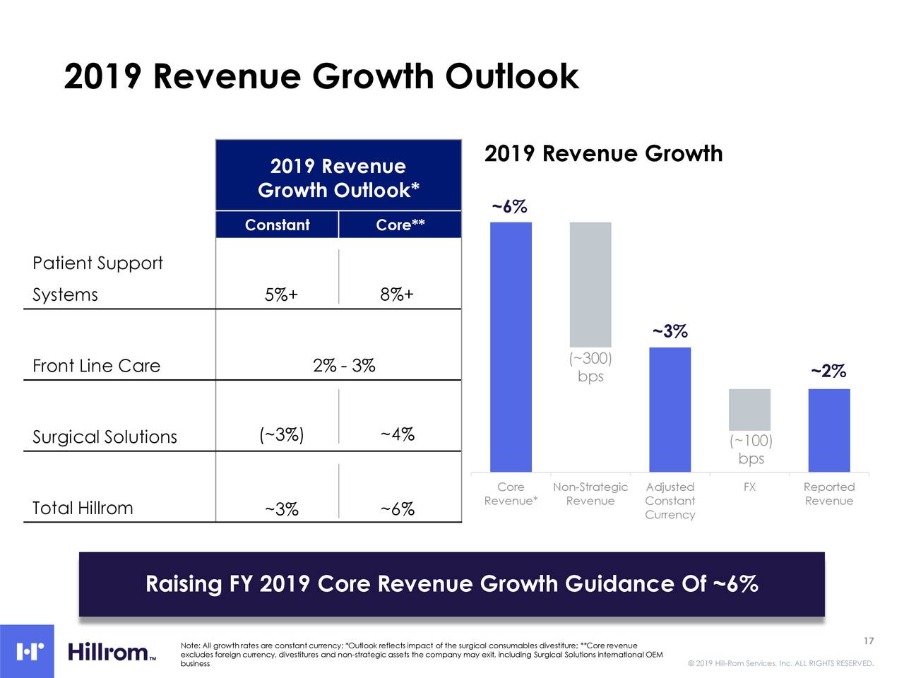 2019 Revenue Growth Outlook