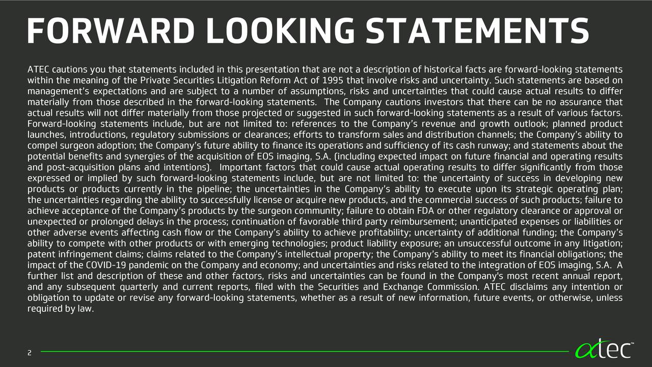 FORWARD LOOKING STATEMENTS