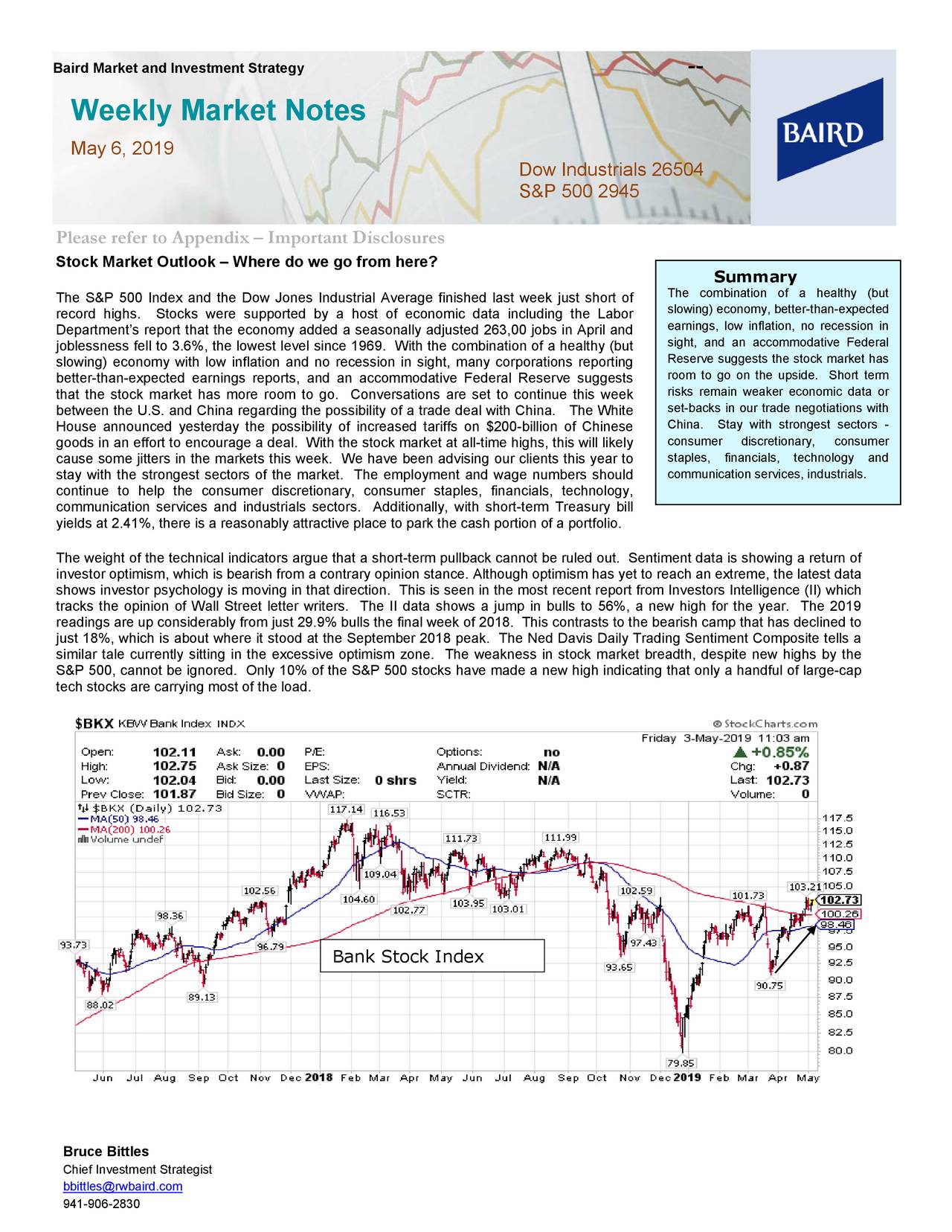 Baird Market and Investment Strategy                                                              --