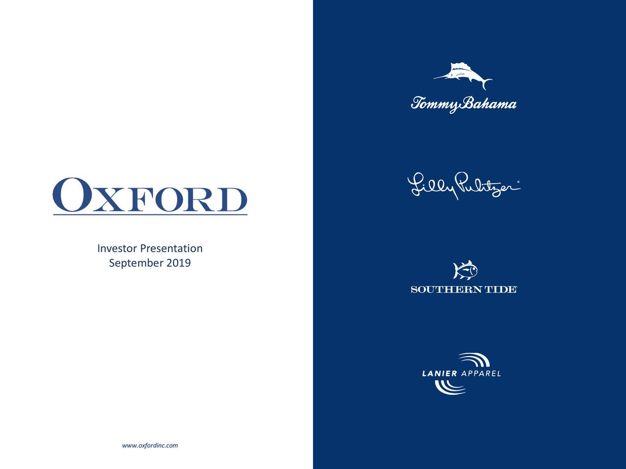 Oxford Industries (OXM) Investor Presentation Slideshow (NYSEOXM