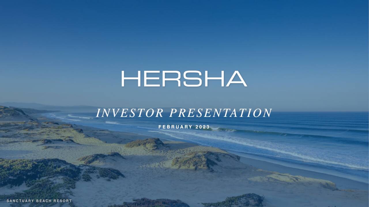 Hersha Hospitality Trust (HT) Investor Presentation Slideshow (NYSE