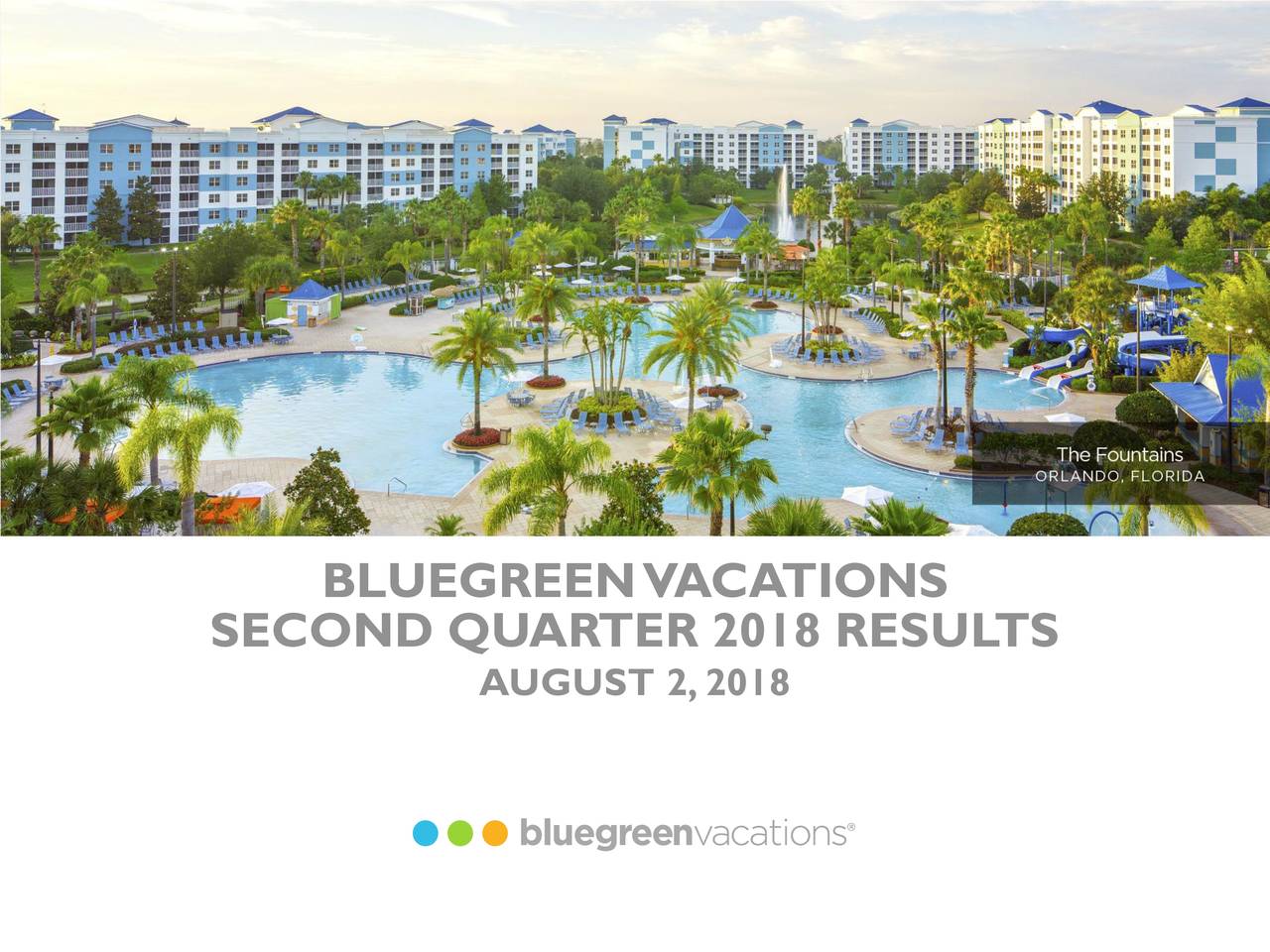 Bluegreen Vacations Corp. 2018 Q2 Results Earnings Call Slides