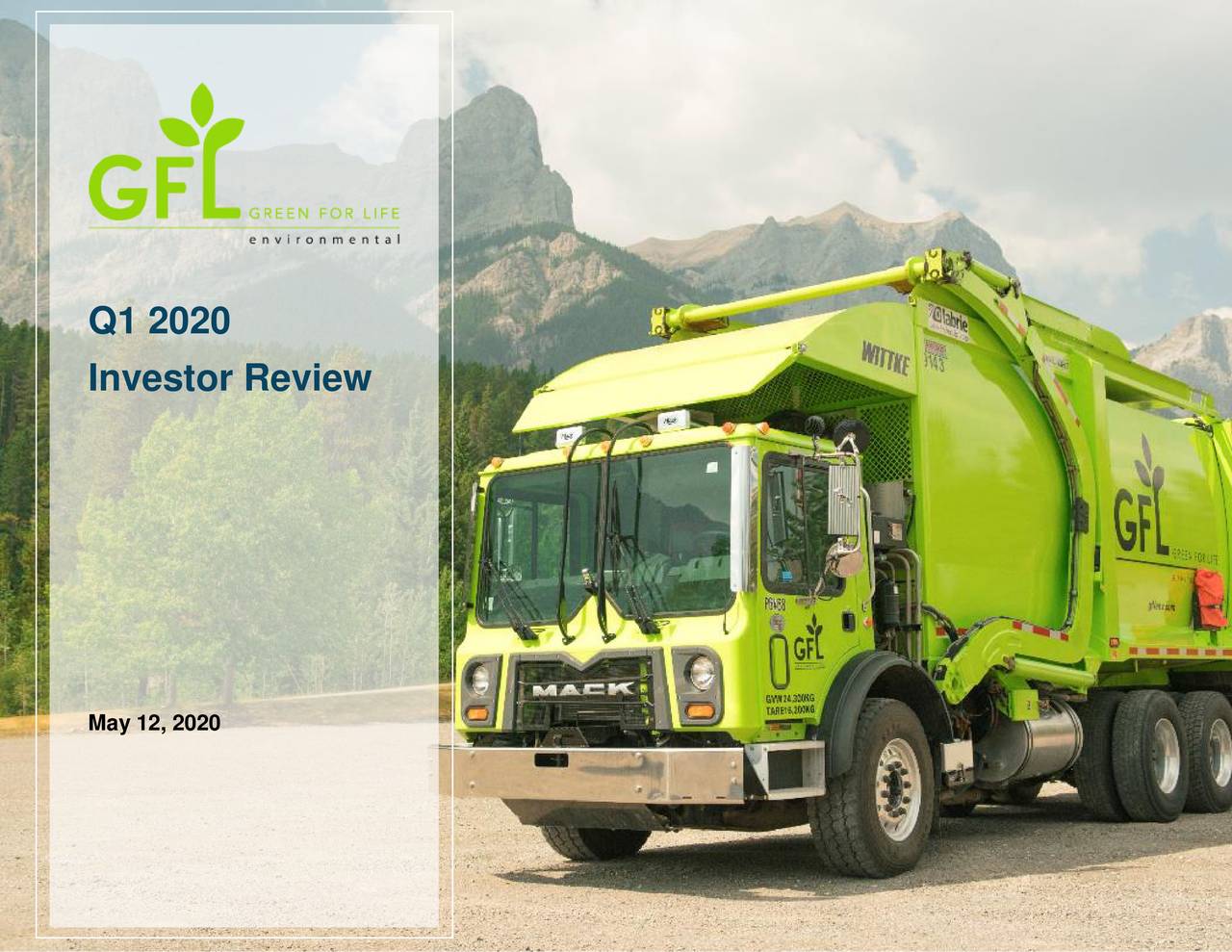 GFL Environmental Inc. 2020 Q1 Results Earnings Call Presentation