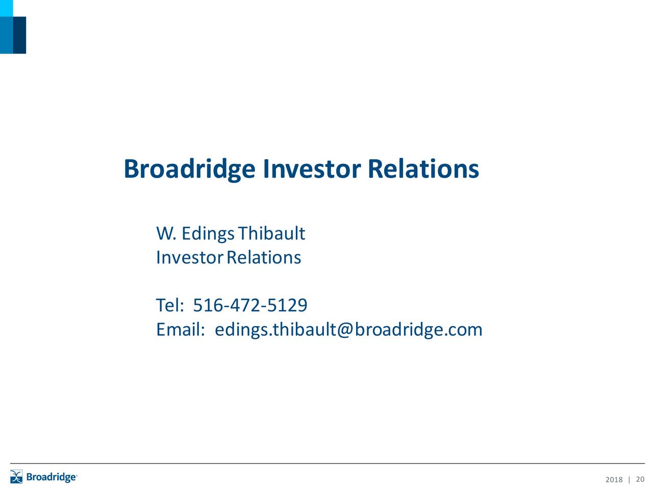 Broadridge Financial Solutions, Inc. 2019 Q1 - Results - Earnings Call ...