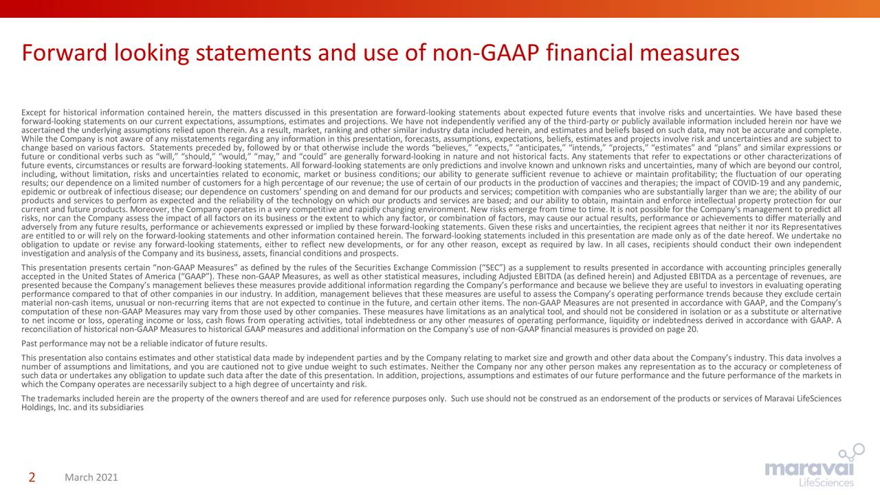 Forward looking statements and use of non-GAAP financial measures
