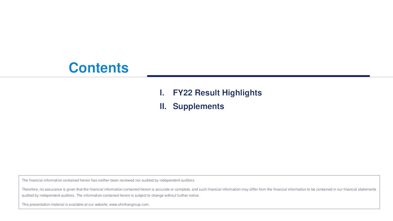 Shinhan Financial Group Co., Ltd. 2022 Q4 - Results - Earnings Call  Presentation (NYSE:SHG)