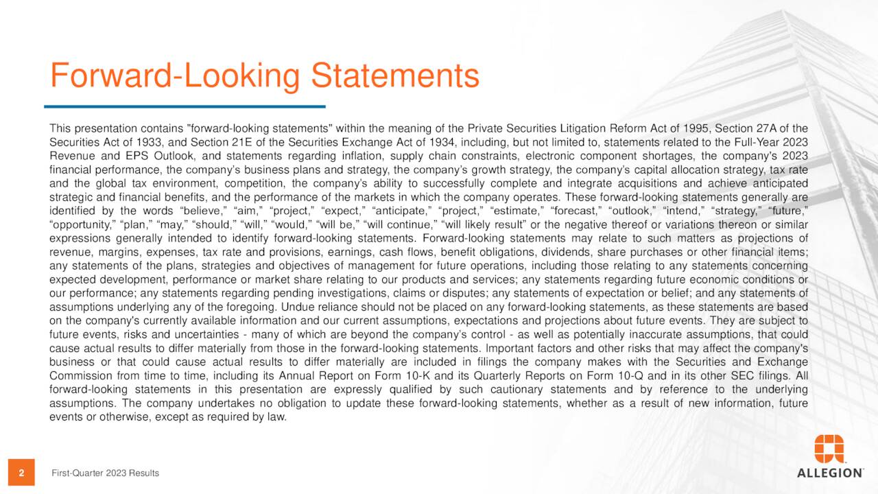Forward-Looking Statements