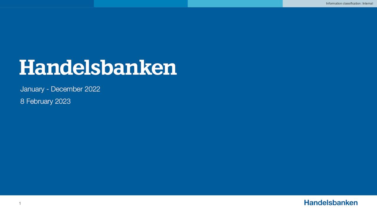 Svenska Handelsbanken AB (publ) 2022 Q4 - Results - Earnings Call ...