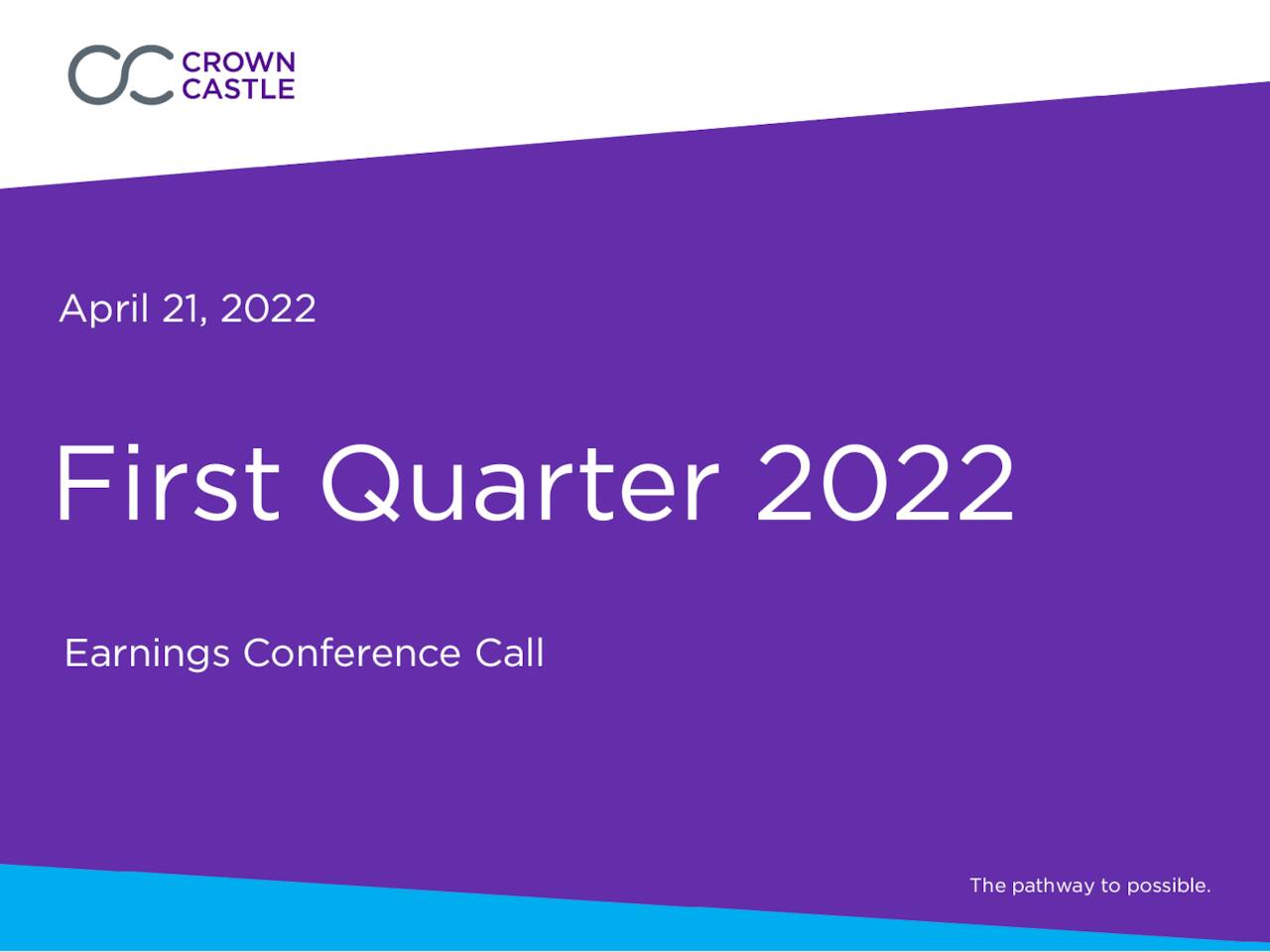 Crown Castle International Corp 2022 Q1 Results Earnings Call Crown Castle International Corp 2022 Q1 Results Earnings Call