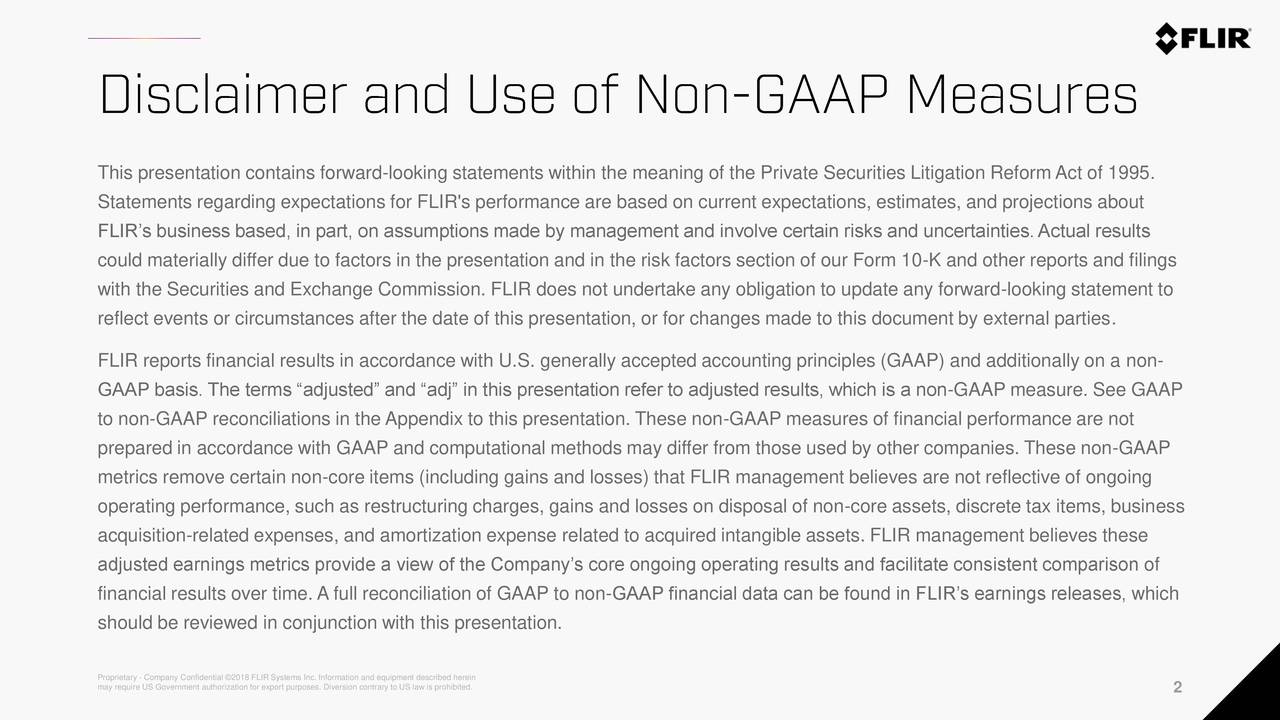 This presentation contains forward-looking statements within the meaning of the Private Securities Litigation Reform Act of 1995.