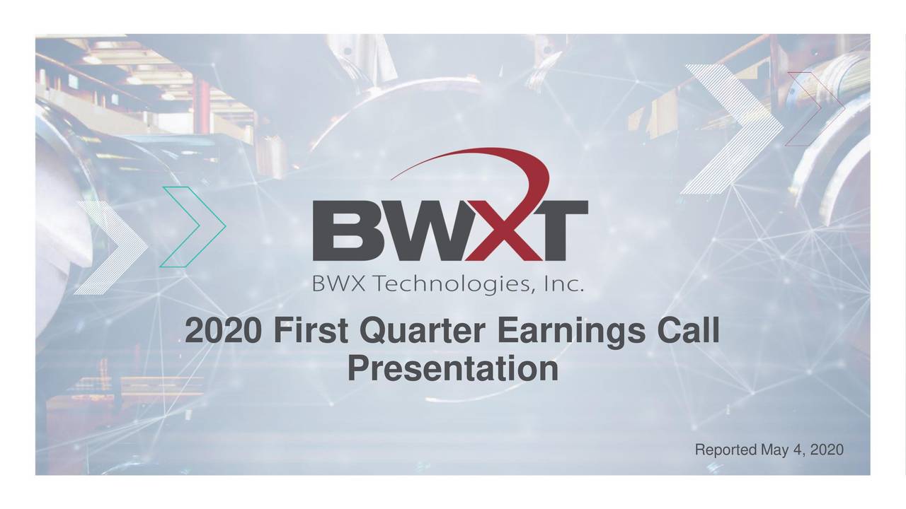2020 First Quarter Earnings Call