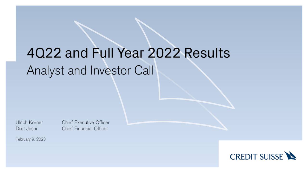 credit suisse investor presentation 2022