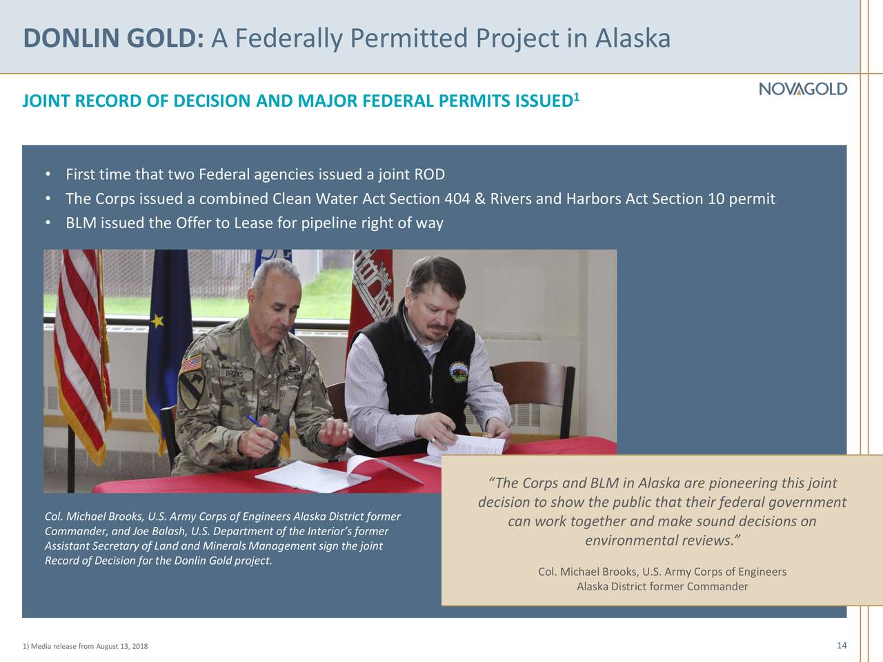 DONLIN GOLD: A Federally Permitted Project in Alaska