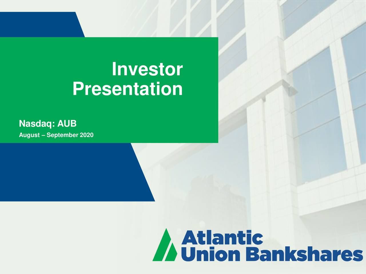 atlantic union bank investor presentation