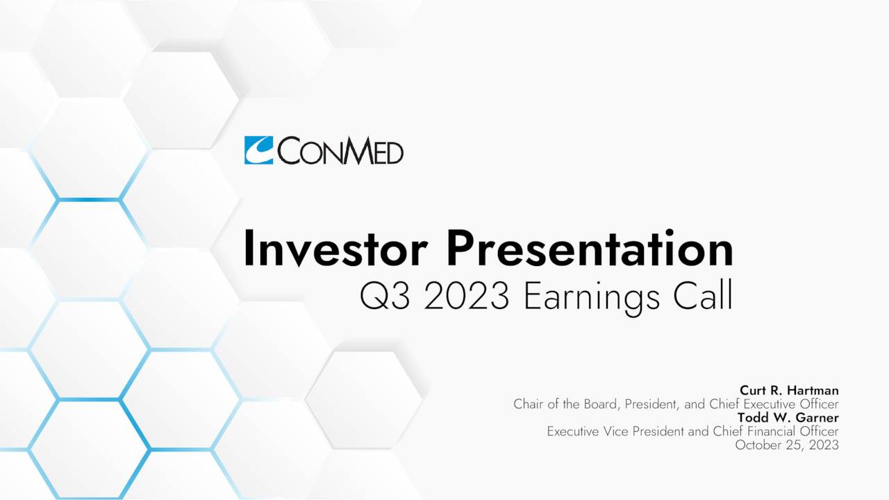 CONMED Corporation 2023 Q3 Results Earnings Call Presentation (NYSE