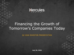 Hercules Capital, Inc. 2026 Q2 - Results - Earnings Call Presentation ...