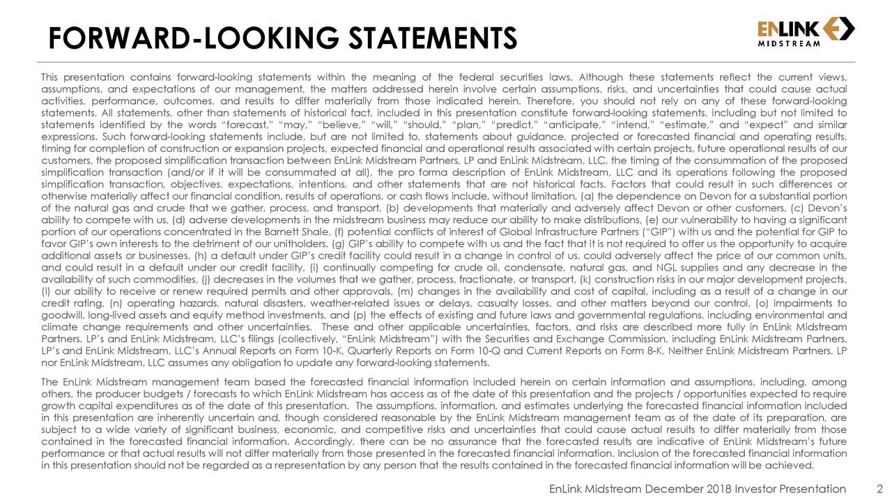 FORWARD-LOOKING STATEMENTS