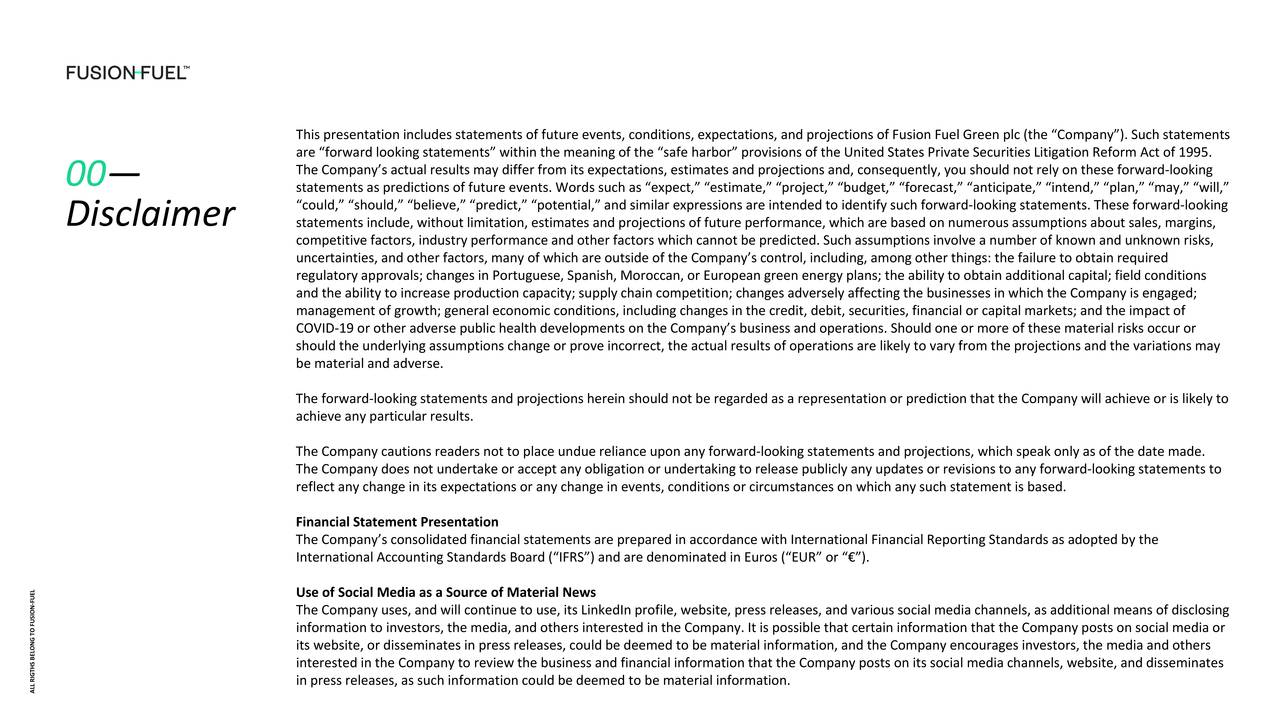 Fusion Fuel Green PLC 2021 Q1 Results Earnings Call Presentation