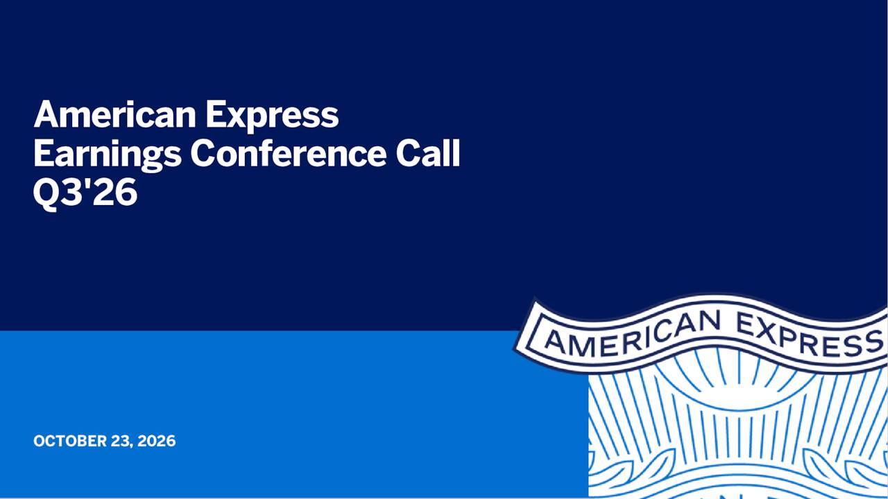 American Express Company 2026 Q3 - Results - Earnings Call Presentation ...