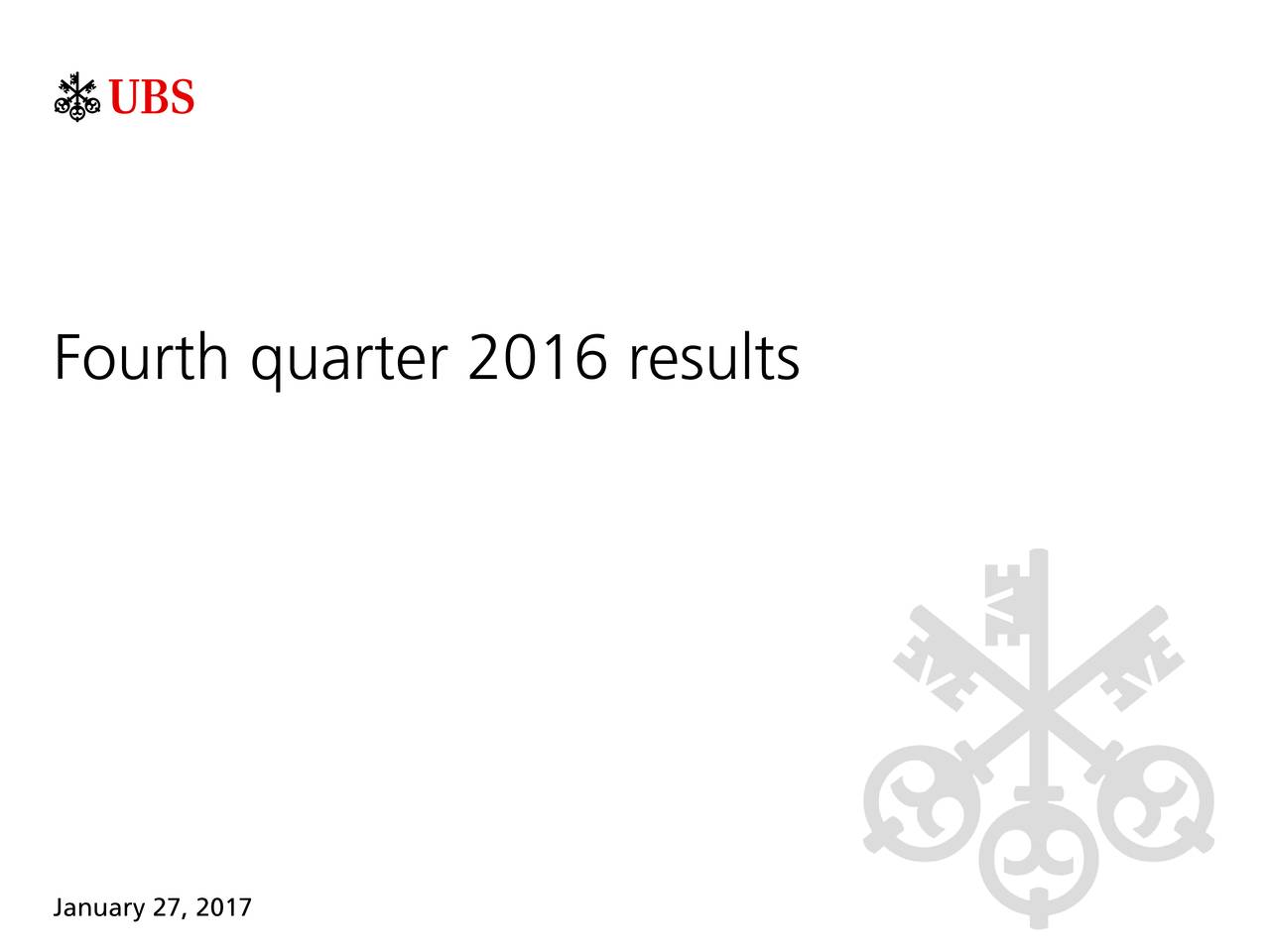 UBS Group AG 2016 Q4 Results Earnings Call Slides (NYSEUBS
