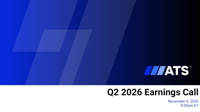 ATS Corporation 2026 Q2 - Results - Earnings Call Presentation (TSX:ATS ...